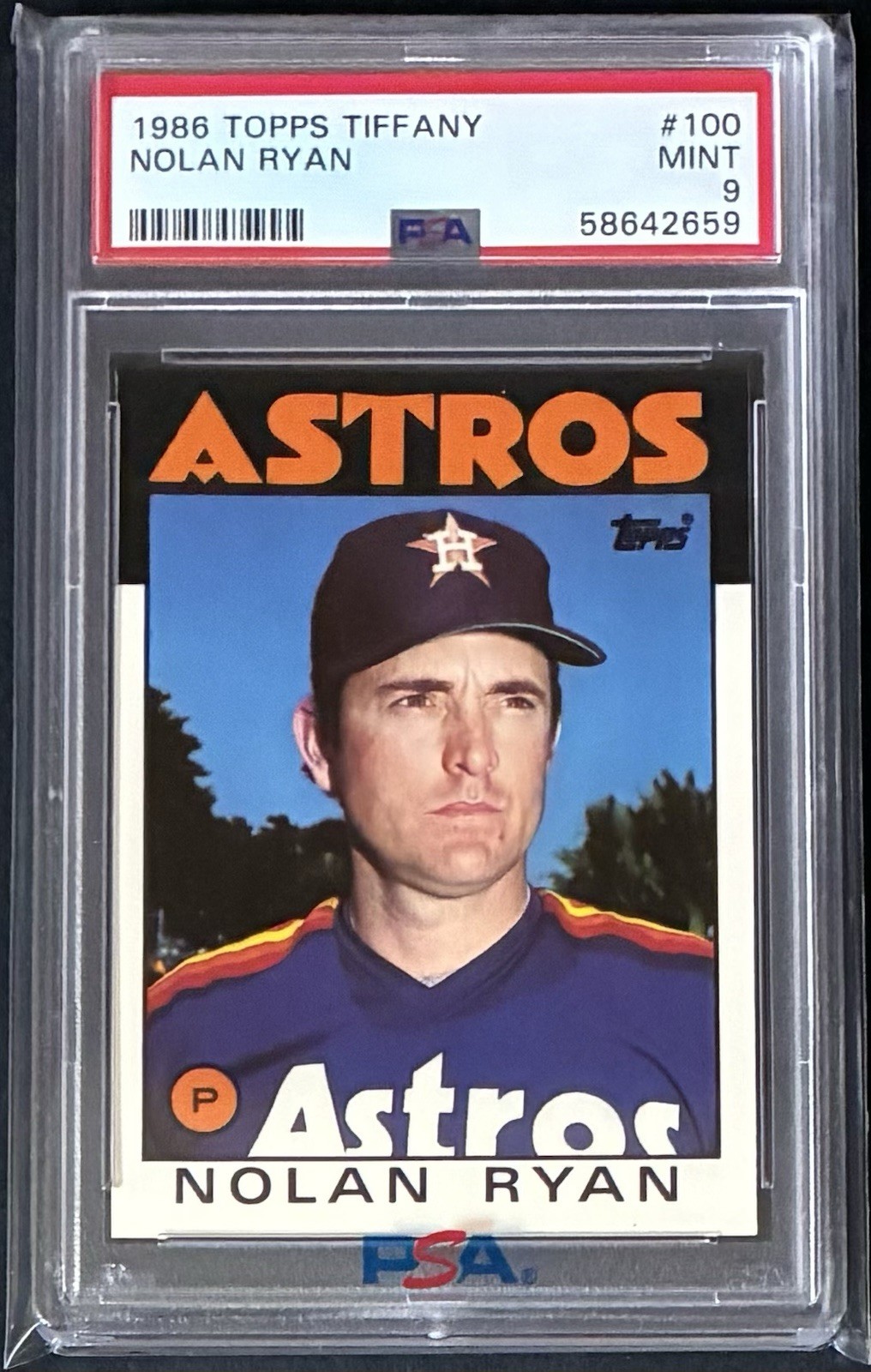 1986 Topps Tiffany #100 Nolan Ryan PSA 9 Mint! view 3