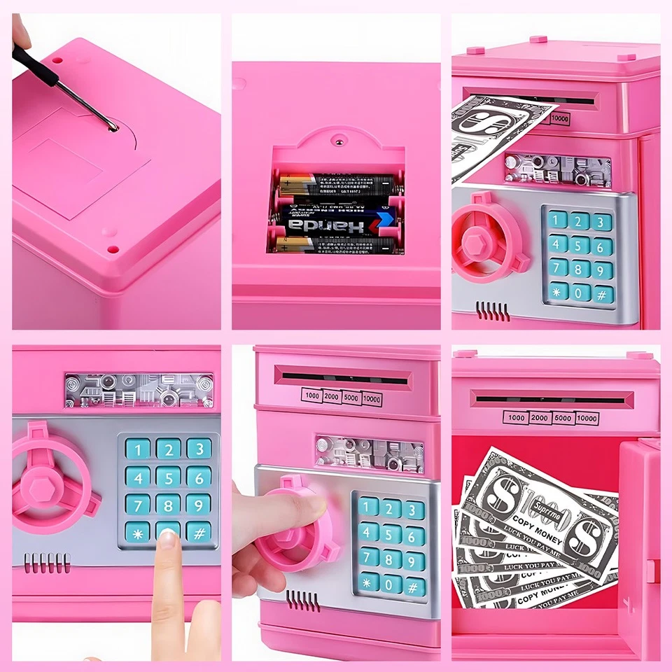 Elektronische Geldspardose mit Passwort - Automatischer Geldautomat für Kinder - Bild 4 von 4