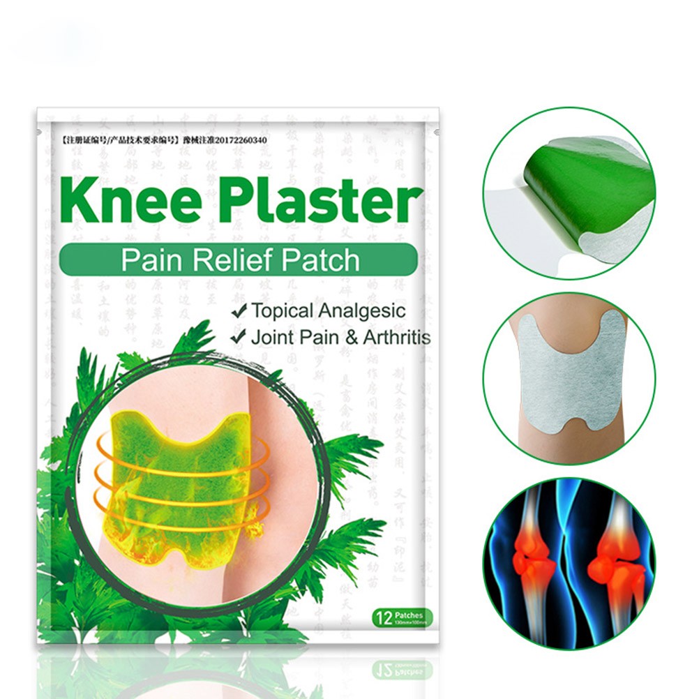 New 12Pcs/Bag Wormwood Extract Knee Plaster Sticker Knee Joint Plaster Body Pads