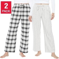 Gap Women's Flannel Pajama Pants 2-pack , Cream Medium