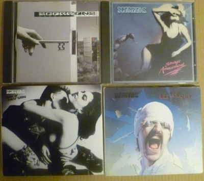 SCORPIONS SAVAGE AMUSEMENT CRAZY WORLD LOVE AT FIRST STING BLACKOUT 4 x CD LOT