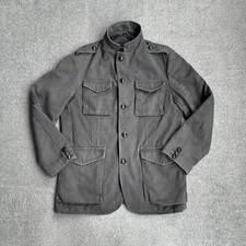 MARLBORO Herren Jacke Mantel Gr. 48 Armee Feldjacke Miltary Coat 20913 Grau
