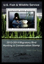 RW80b - 2013-2014 Issue Artist Signed Mini Sheet MOGNH - VF (ESP STOCK)