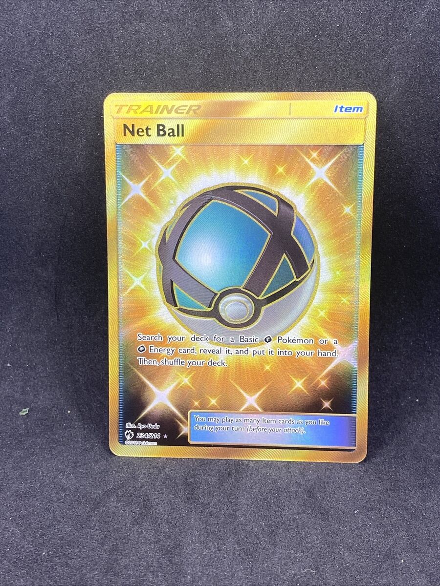 Net Ball 234/214 Gold Secret Rare Pokémon Lost Thunder NM Net Ball 234/214 Gold Secret Rare Pokémon Lost Thunder NM