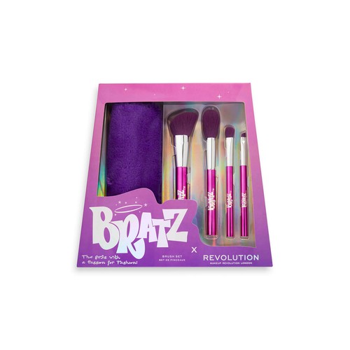 Nib Makeup Revolution X Bratz Makeup Brush Set W Bag Case 5 Pc Set New Ebay