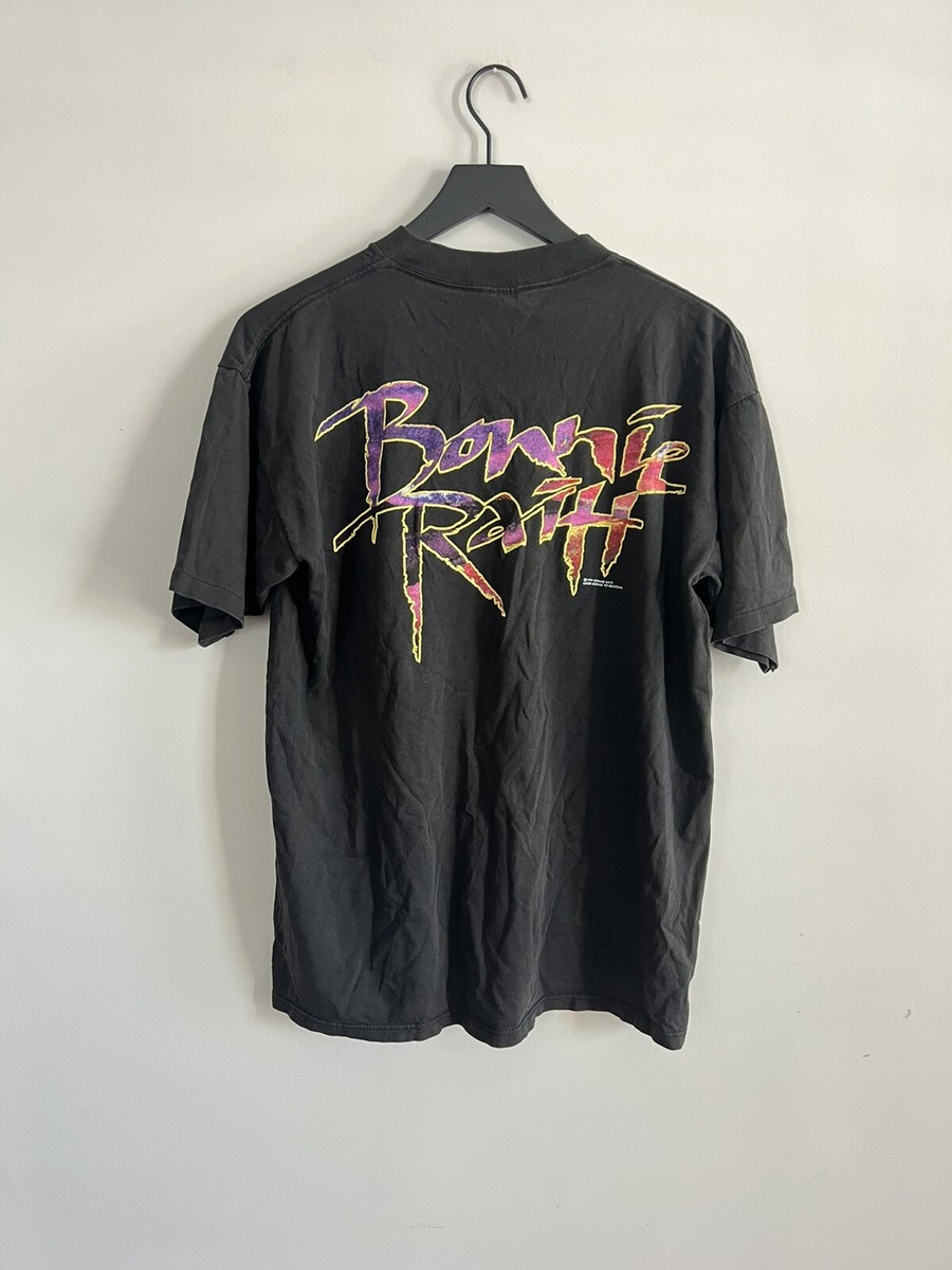 【MIMTHEWARDROBE】 Vintage Heart Ringer T-Shirt / 追跡付 Vintage Bonnie Raitt Longing Hearts Era Black T-Shirt Size L