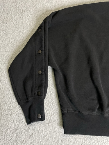 rag & bone Sweater Off The Shoulder Snap Womens Small Black Heavyweight - Picture 14 of 14