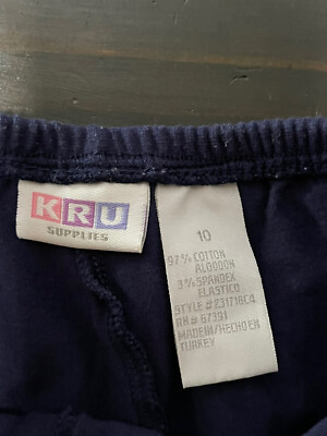 KRU Supplies Girls Navy Blue Skirt w Shorts Underneath Size 10