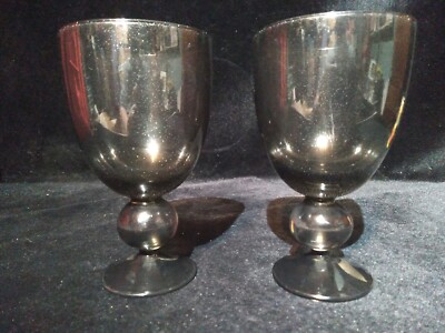 Threshold Collection Grey Wine Goblet 6.5''H 16oz Bubble Bowl NWT Set of 2