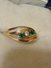 14k Emerald & Dia. Ring vintage design, nice emerald's & diamond size 5, 2.76gr — photo 5