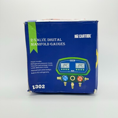  ️MR CARTOOL L302 Digital Manifold Gauge Set 2-Valve Refrigerant HVAC Systems L
