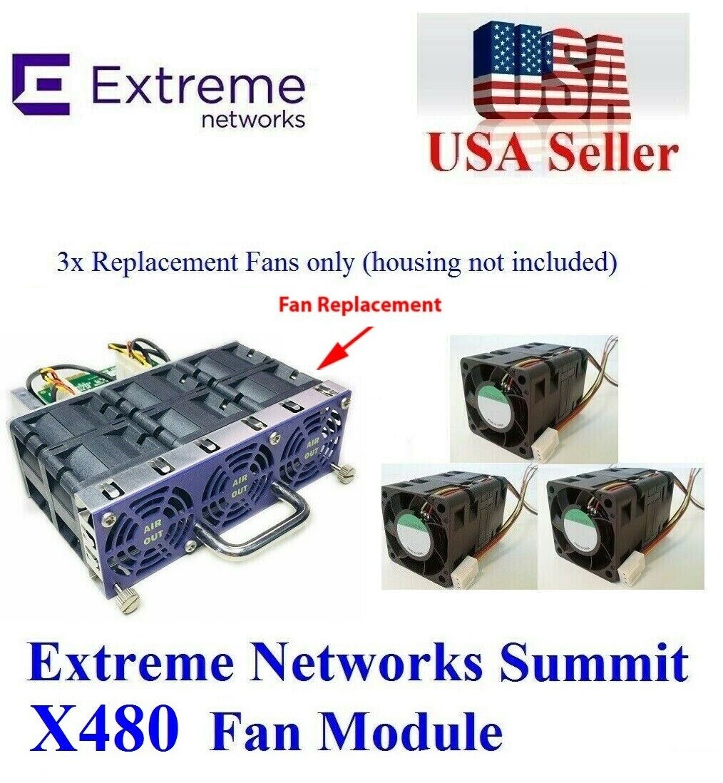 Pack 3x New Fans only for Extreme Networks Summit X450-G2 Fan Module ...