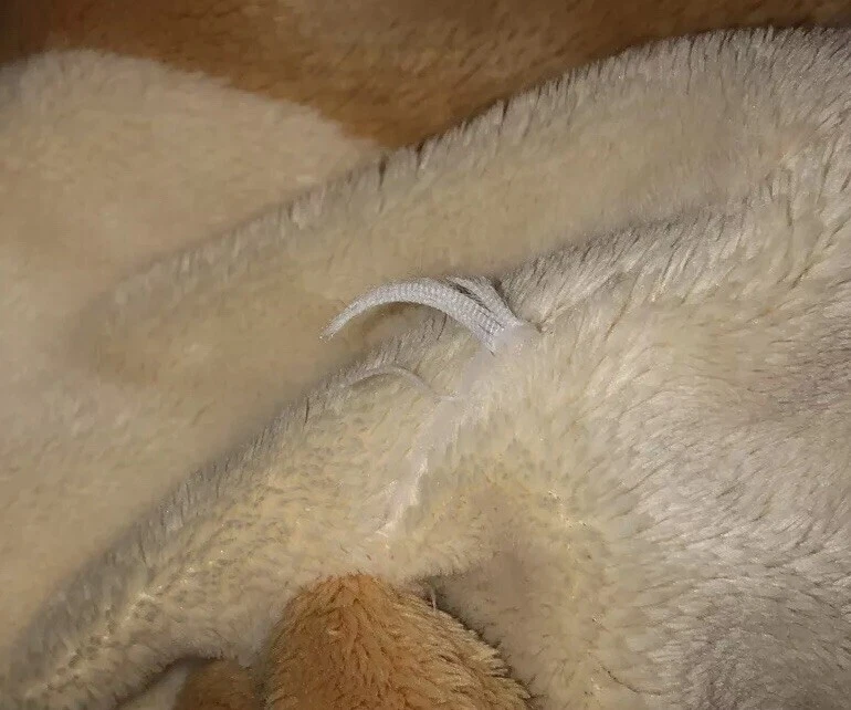 Baby Gund? Коричневый щенок крем плюшевое одеяло милый пятно глаз атлас - Изображение 3 из 3