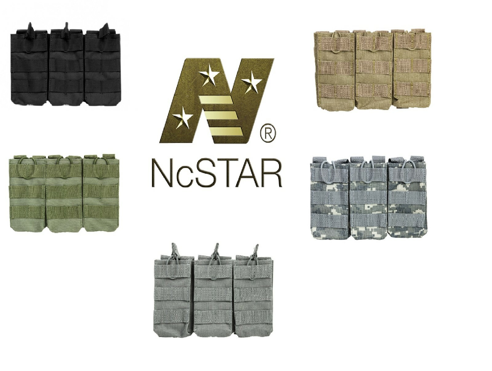 VISM Triple Rifle Magazine Pouch MOLLE Compatible Tactical Hunting Gear-image