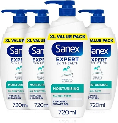 BRANDED Sanex Expert Skin Health Moisturising Shower gel BiomeProtect 720Ml 4pack