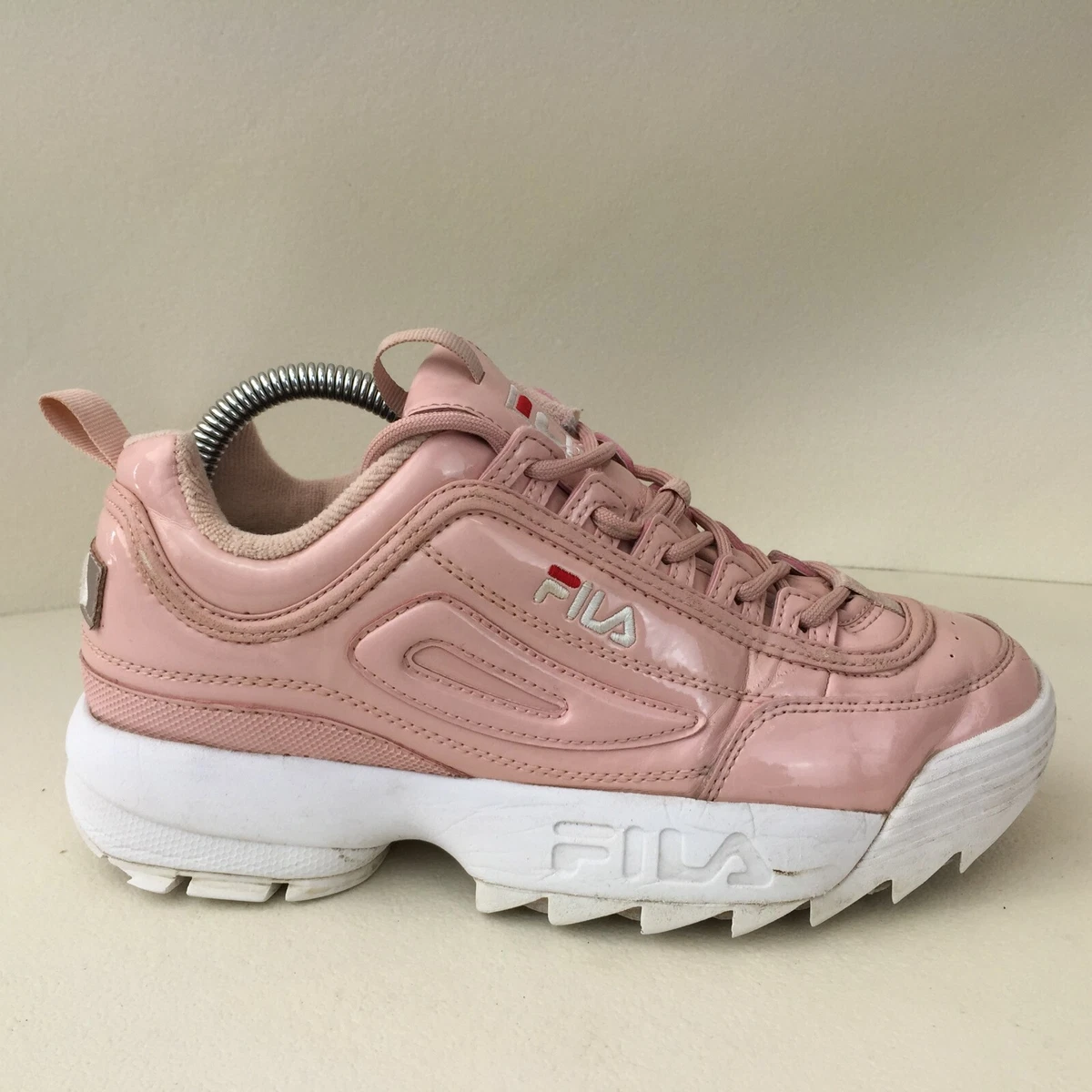 Fila Disruptor 2 Pink Leather Active Sports Sneaker Trainer Women