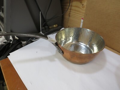 VTG BAUMALU FRENCH TIN LINED COPPER SAUCE PAN Pot Hammered finish