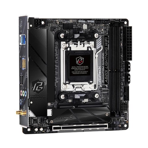 ASRock A620I Lightning WiFi AMD Mainboard Mini-ITX Sockel AM5 #332203 - Afbeelding 3 van 5