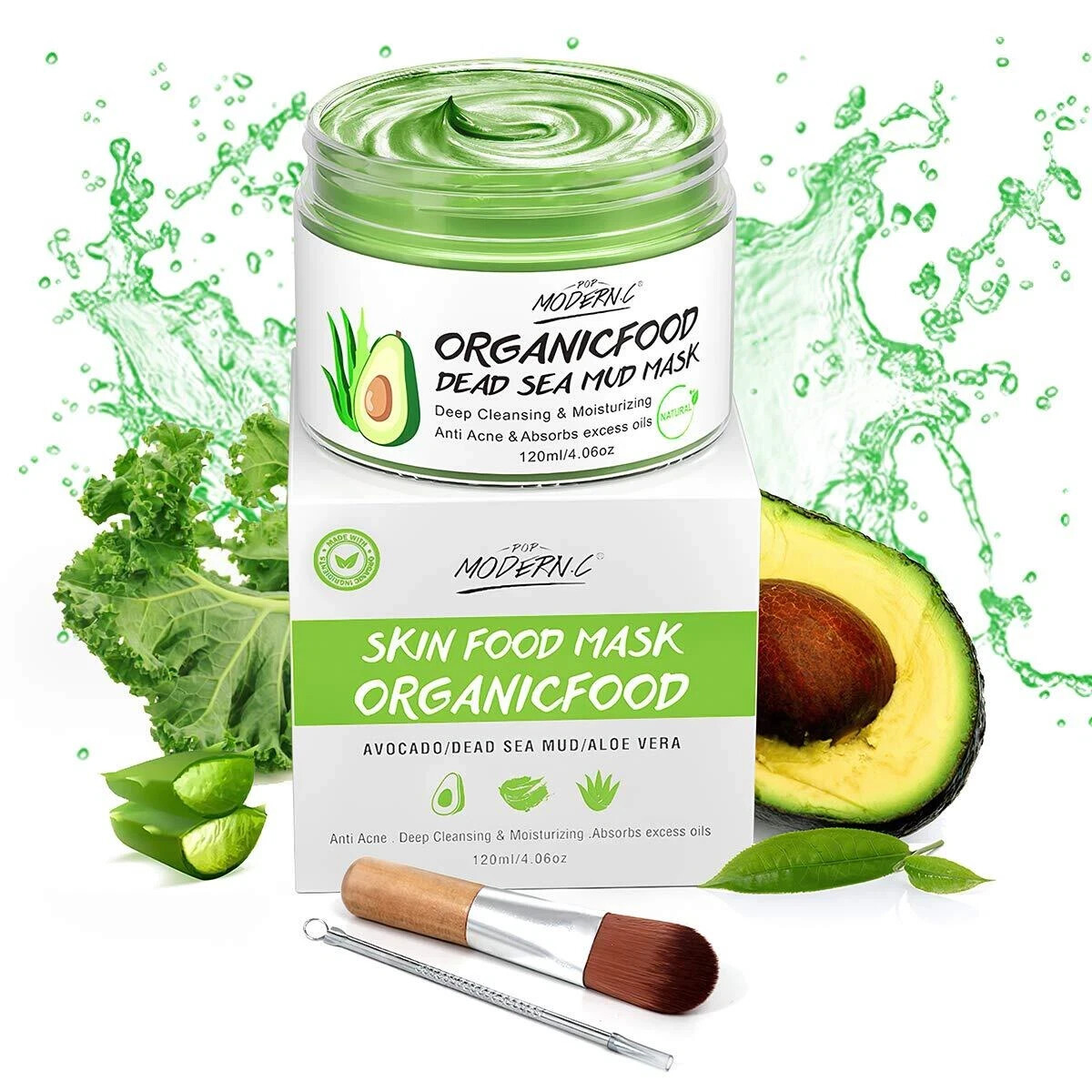 Avocado Dead Sea Mud Stick Mask with Green Tea for Deep Cleansing-image