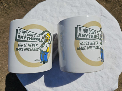 2 The Simpsons Homer You Dont Do Anything Youll Never Make Mistakes Coffee Mugs