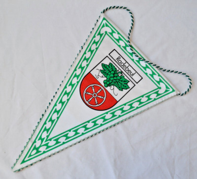 Radebeul city German pennant vintage GDR DDR East Germany coat arms town banner