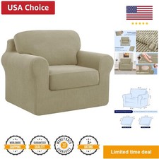 3 Pieces Stretch Sofa Slipcover Sets Couch Cover Sets Backrest Cushion Covers...