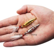 10PCS Micro Metal Jig Spinner Spoon Fishing Lures 2.5g 4.5g Bass Trout Bait