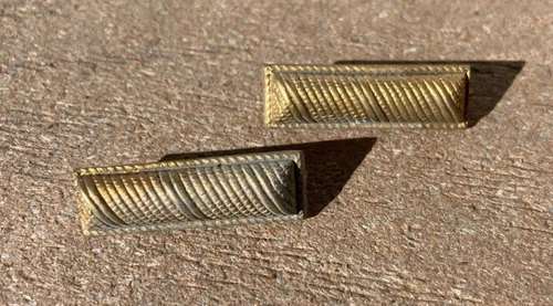 WW1 US Army Military 2nd Lt. Lieutenant Rank Bars False Embroidered Pin Set