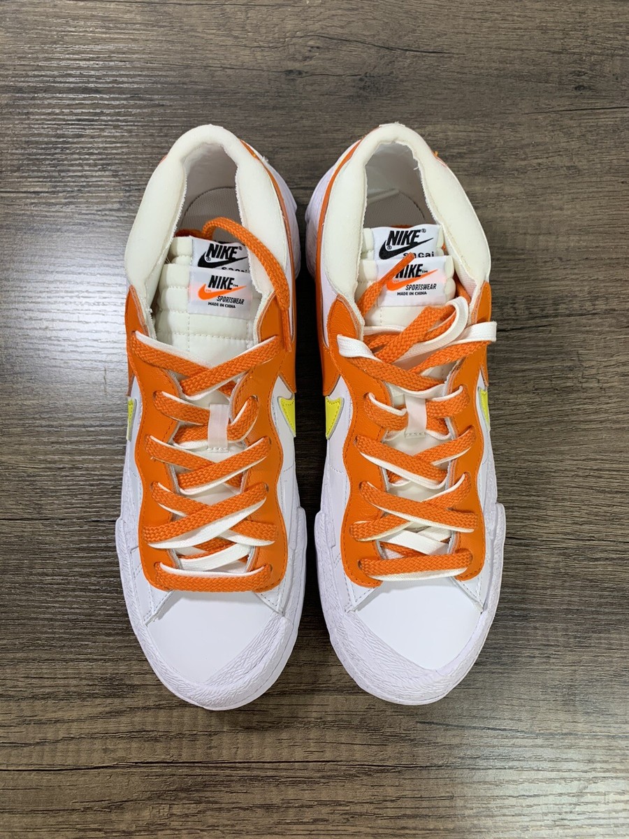 Size 9 - Nike Blazer Low x Sacai Magma Orange | eBay