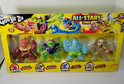 Heroes of Goo Jit Zu All Stars 4 Pack Blazagon Rock Jaw Tyro Smashadon Exclusive