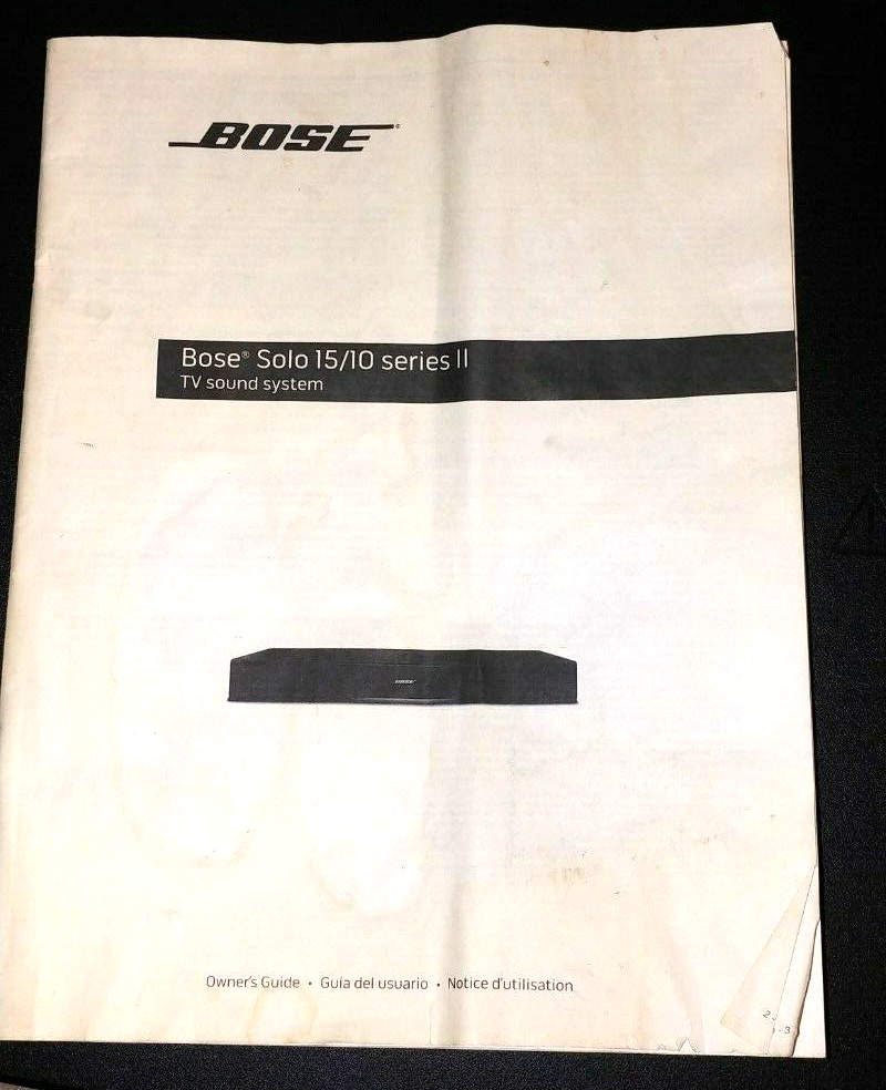 Bose Solo 10 series II TV Sound System 740928-1120 with remote