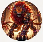 Hayleybug 1 oz Lion of the Burning Light silver Art Round w/ COA mintage 15