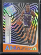 2020-21 Panini Illusions De’Aaron Fox Clear Amazing Orange Parallel SP #7 Kings
