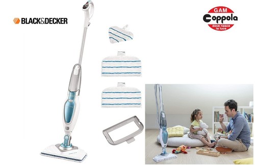 SCOPA A VAPORE STREAM-MOP BLACK \u0026 DECKER FSM1630-QS ITALIA BLACK + DECKER  DELUXE | eBay