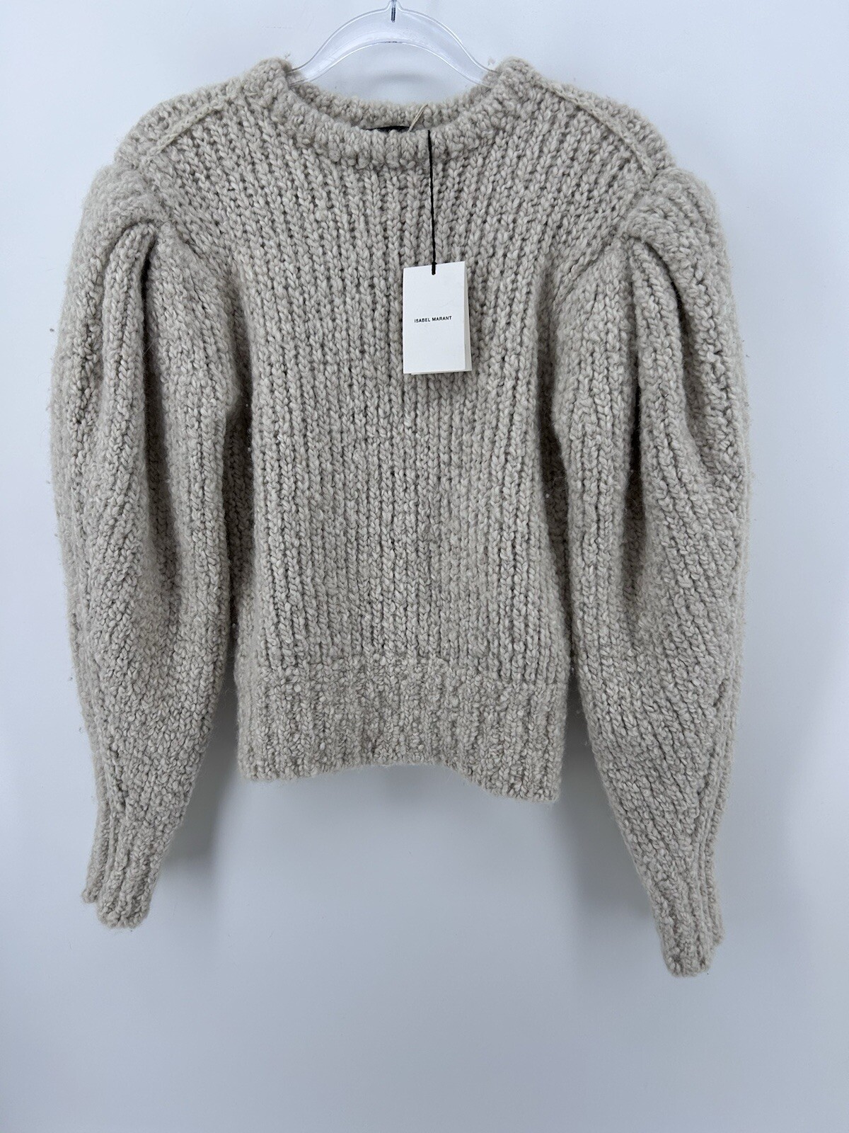 NWT ISABEL MARANT Alpaca Wool-Blend Enora Jumper knit Puffy Sweater EU 34 XS image 6