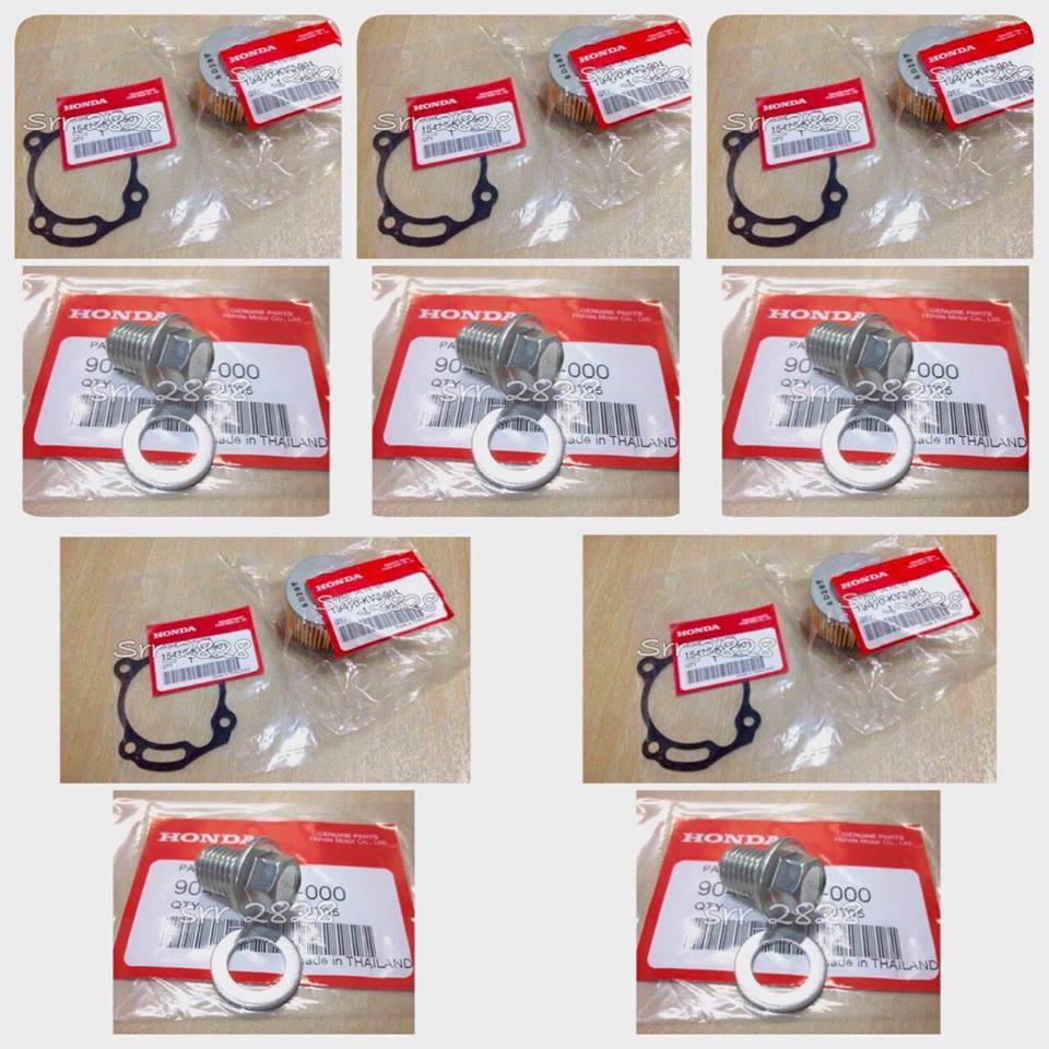 その他 3 GENUINE HONDA CRF250 RALLY OIL FILTER +5 GASKET+5 CRUSH WASHER +5