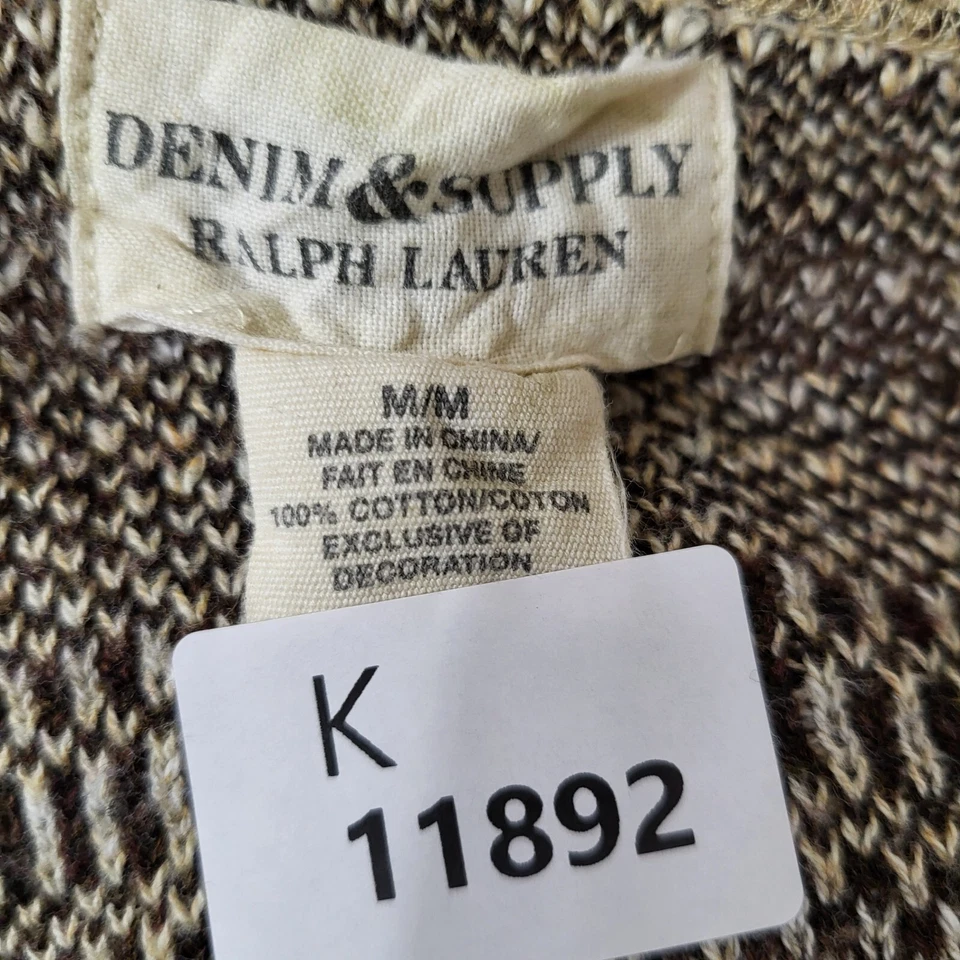 Top de mujer Denim & Supply Ralph Lauren mediano marrón tejido recortado Thunderbird LEER Foto 2 de 4