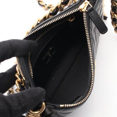 CHANEL Matelasse Chain Shoulder Bag AP3487 Lamb leather Black Used