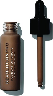 Revolution Pro Foundation Drops Foundation Shade F17, 18 ml für dunkle Hautton