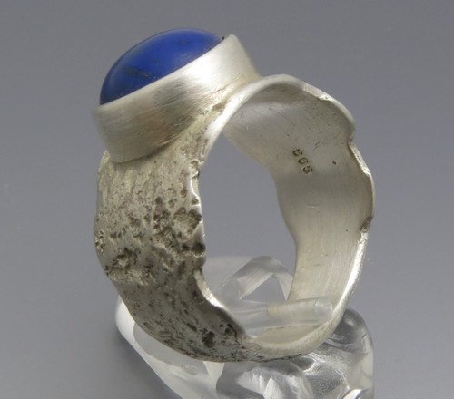 REIF-DESIGN - LAPISLAZULI RING - UNIKAT AUS EIGENER GOLDSCHMIEDE - 999 SILBER - Bild 5 von 9