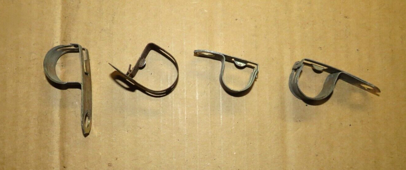 1984-1991 Corvette OEM Main Headlight Harness Mounting Metal Clamps, (4), GM