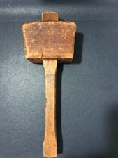 Vintage Carpenters Oak Headed Mallet With Oak Handle 13"