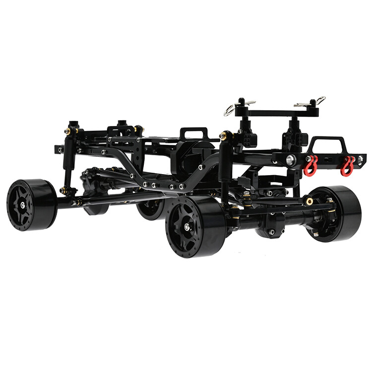 Messing Chassis Platte Für Axial SCX24 AXI90081 | 1/24 RC Crawler | Schwarz & Gold, Mit Schrauben