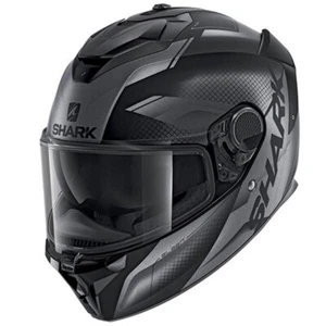 Shark Spartan GT Elgen Matt Black Anthrecite Kaa Full Face Motorcycle Helmets