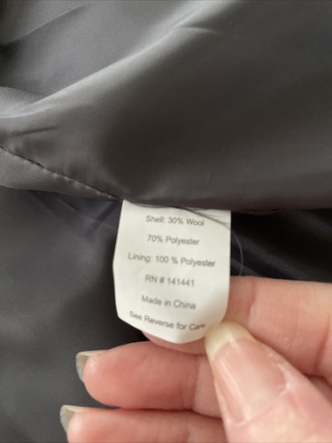 Alpine Swiss Mens Wool Blend Classic Zip Up Coat Short Jacket XL Retail $175 - Picture 8 of 10