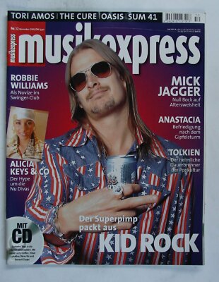 Musikexpress Dezember 2001 Magazine Kid Rock Mick Jagger Cure Tori Amos Anastaci