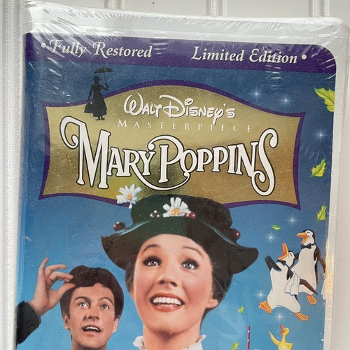 Walt Disney Mary Poppins VHS Clambshell Tape Movie Vintage Limited Edition Neu - Bild 3 von 12