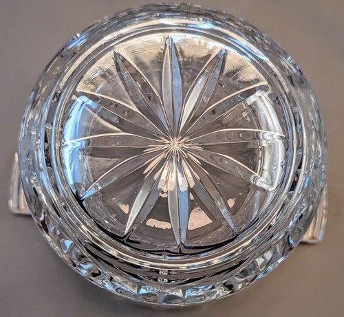 7.5" 24% Lead Crystal Diamond Cut Crystal Glass Ice Bucket/Wine Chiller VTG RARE - Picture 4 of 9