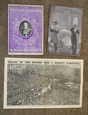 6 x Souvenir Magazines relating to Death Of King George V.