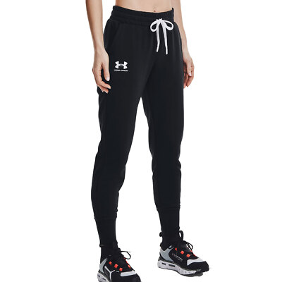 Under Armour Rival Fleece Jogger Damen Jogginghose Hose Sporthose Schwarz NEU